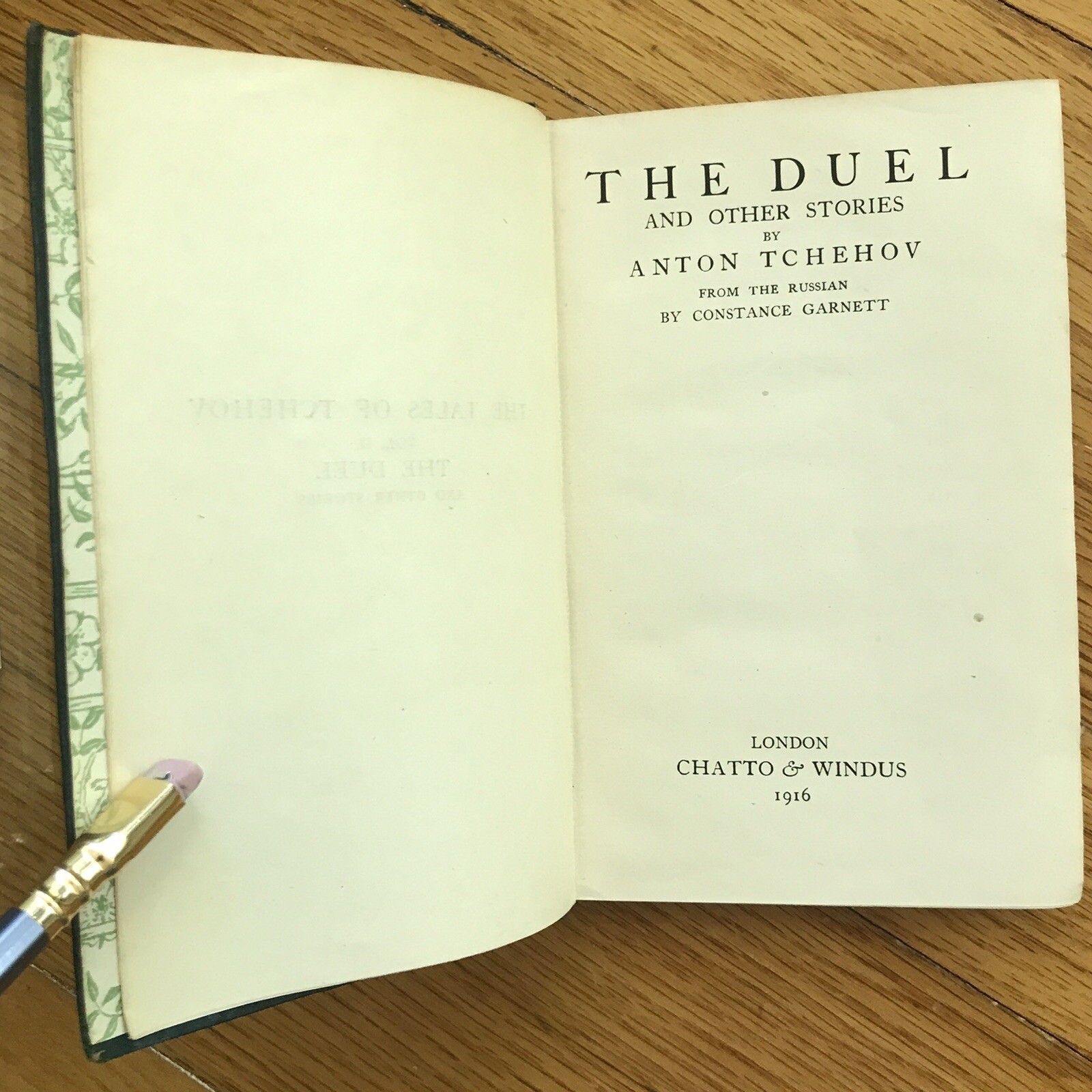 ANTON CHEKHOV—The Duel & Other Stories—1ST UK ED HC—Chatto & Windus—1916–RARE