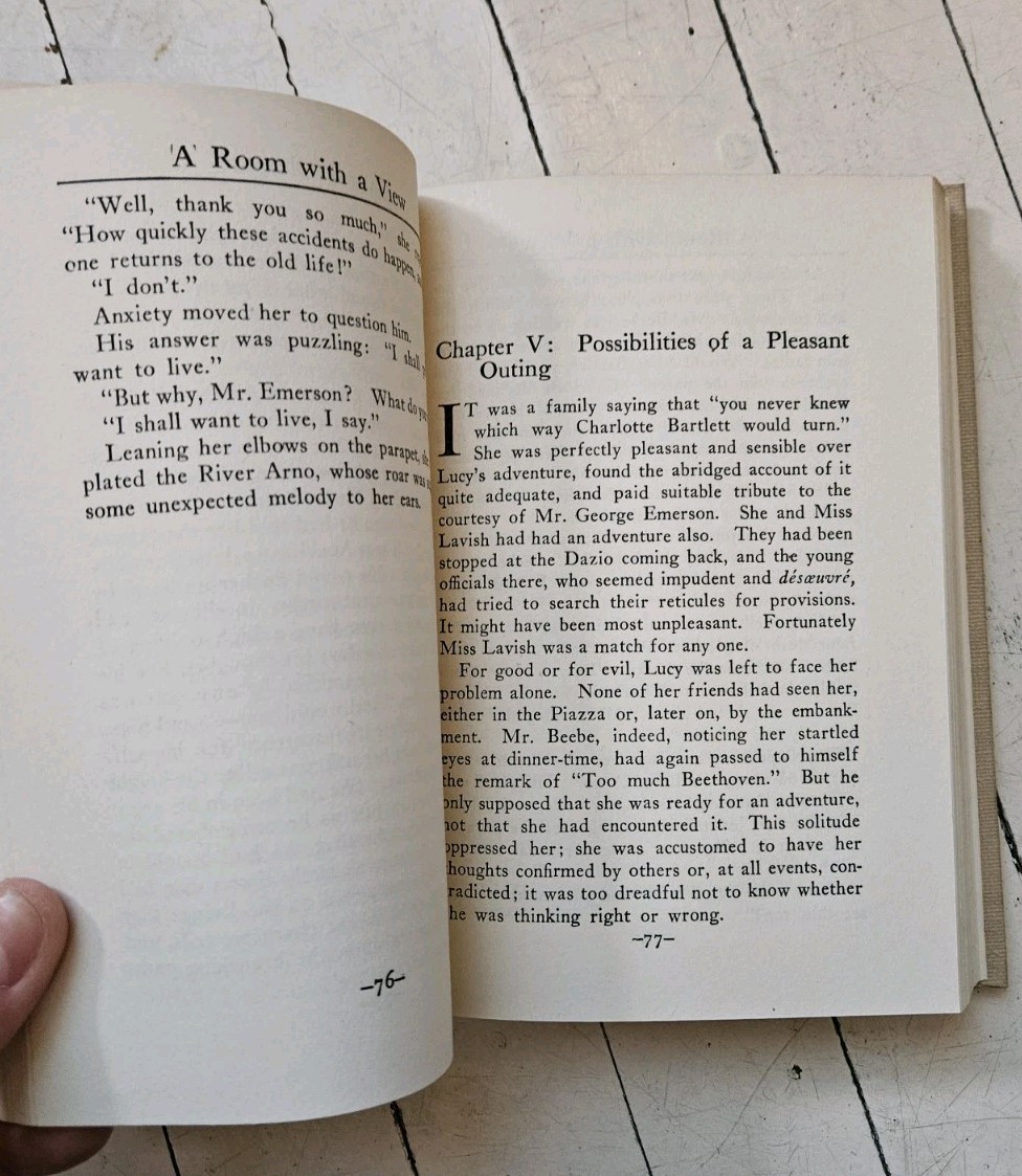 RARE. 1922. E.M. Forster A ROOM WITH A VIEW Like New Antique Hardcover Book