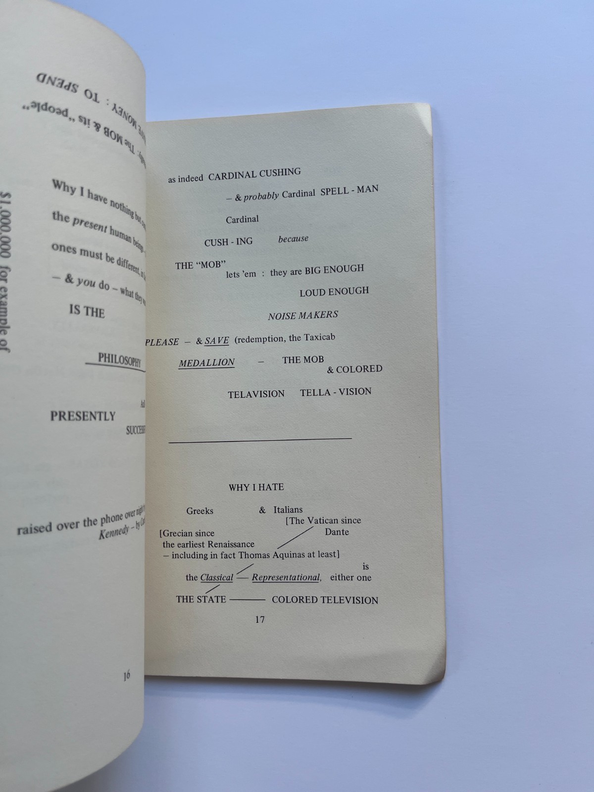CHARLES OLSON ~ Pleistocene Man / Institute for Future Studies 1968 poetry