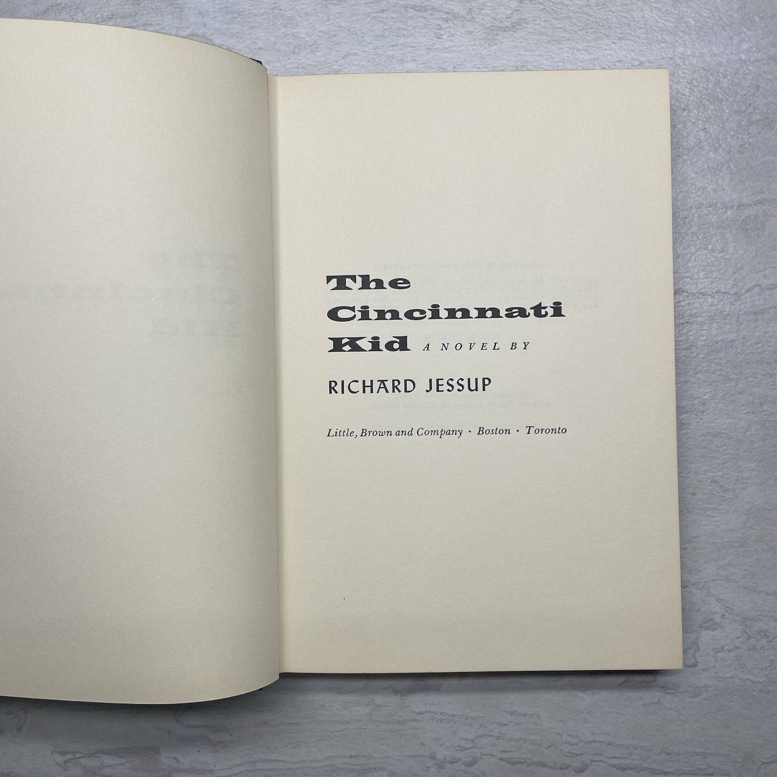 The Cincinnati Kid Richard Jessup 1963 Second Printing HC DJ