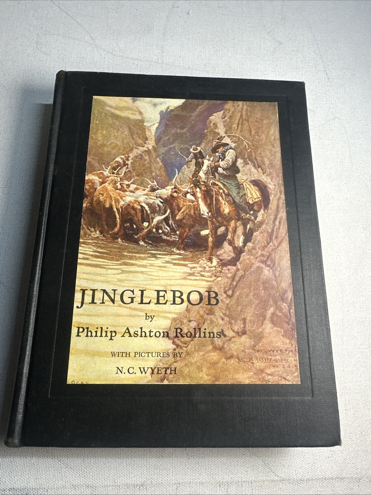 Jinglebob Philip Ashton Rollins color illustrations Wyeth 1930 Charles Scribner