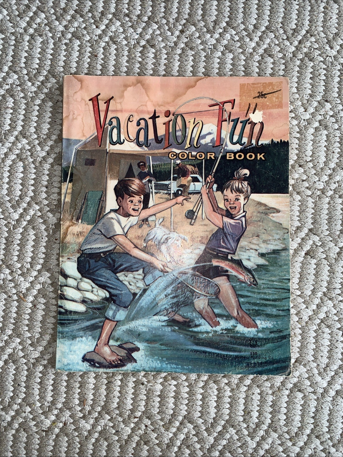 Vintage 1965 Vacation Fun Coloring Book Stephens Publishing Co. Sandusky Ohio