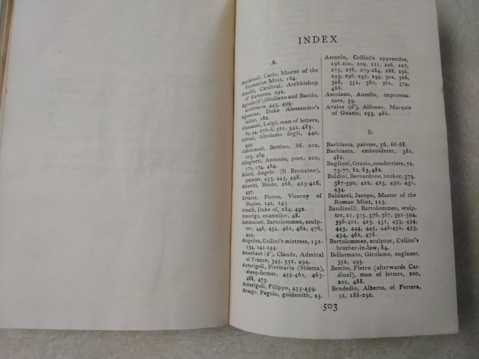 1923 VTG HC Book Memoirs Of Benvenuto Celli I A Florentine Artist Biography