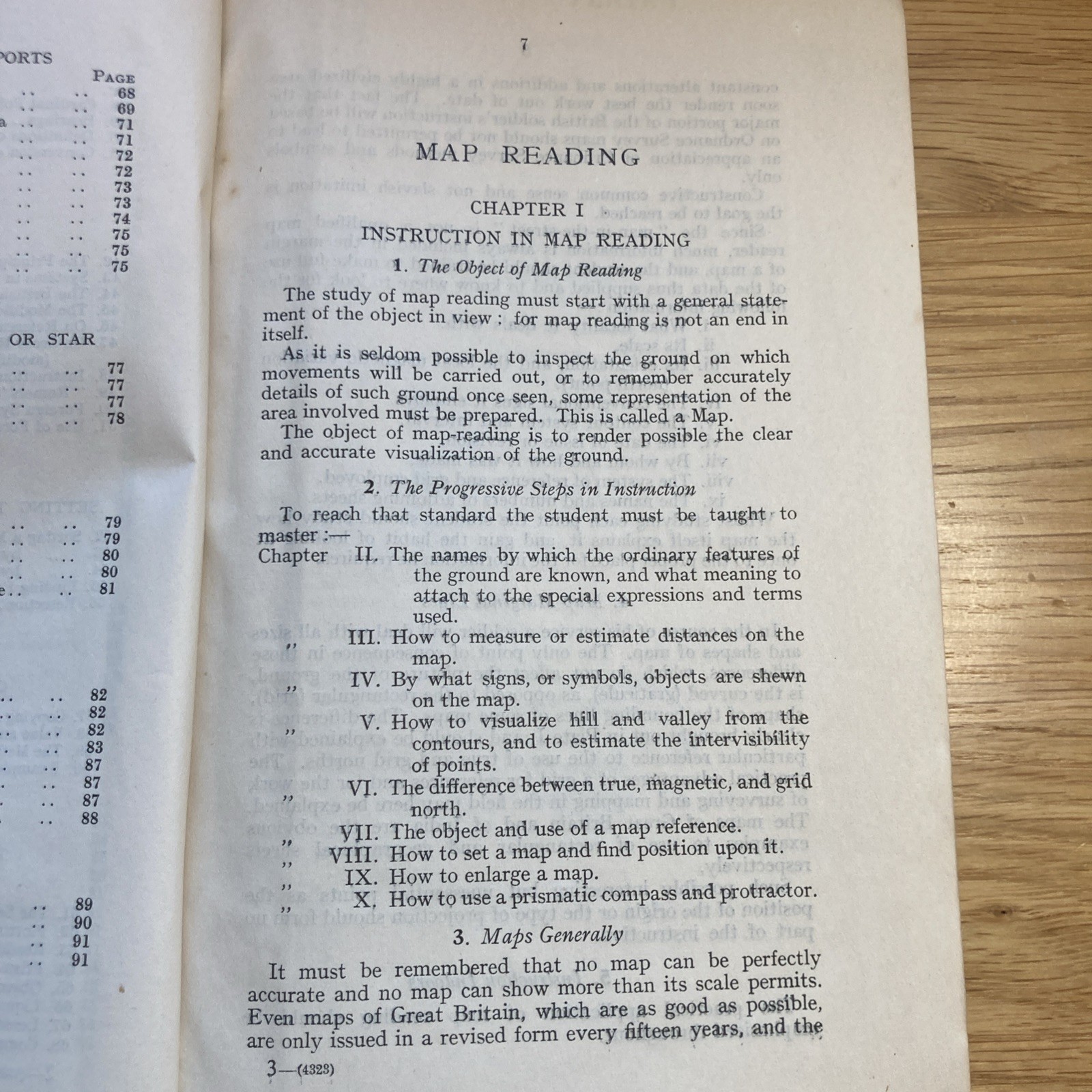 NOTES ON MAP READING War Office 1939 with multiple fold-out maps. Excellent.
