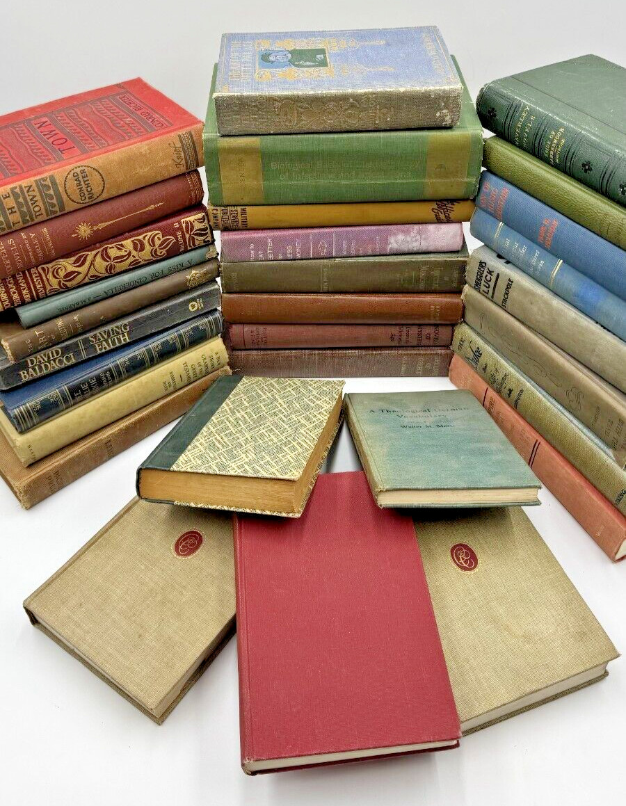 Lot of 100 Decorative Vintage Hardcover Books – Old, Rare & Random
