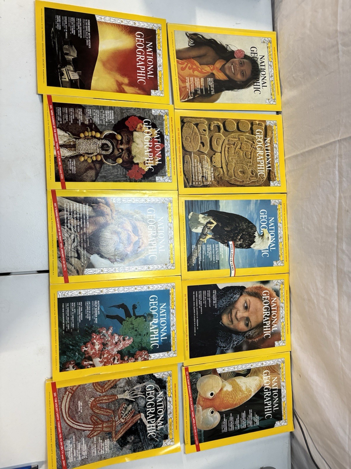 National Geographic Time Machine Various Years Random Mix- Lot Of 8 Magazines