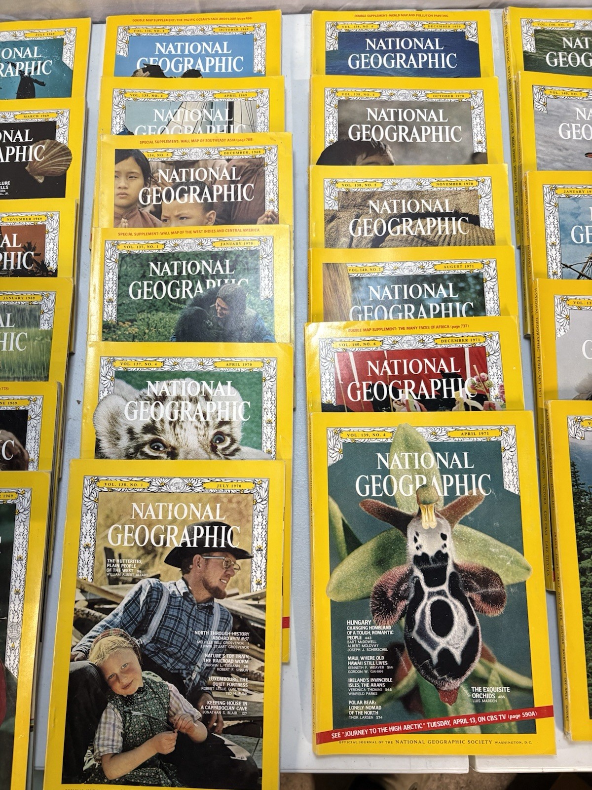 National Geographic Time Machine Various Years Random Mix- Lot Of 8 Magazines