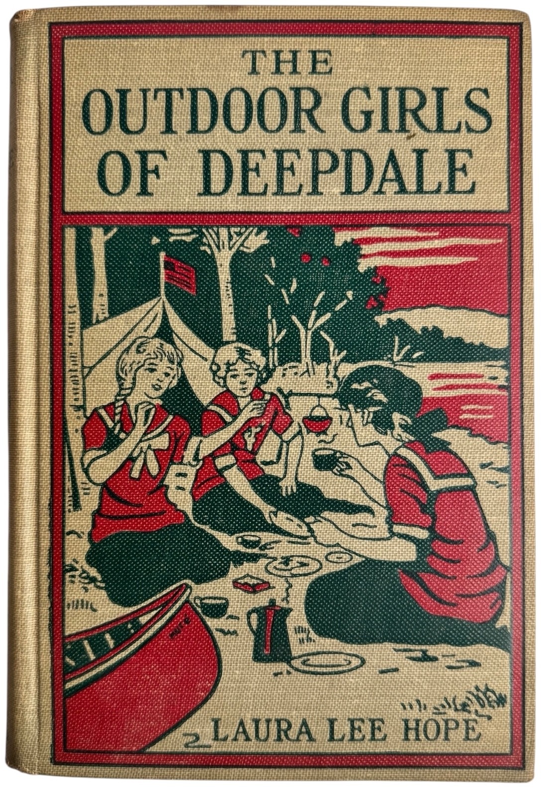 The Outdoor Girls Of Deepdale By Laura Lee Hope 1913 1st Ed HC Book Distressed