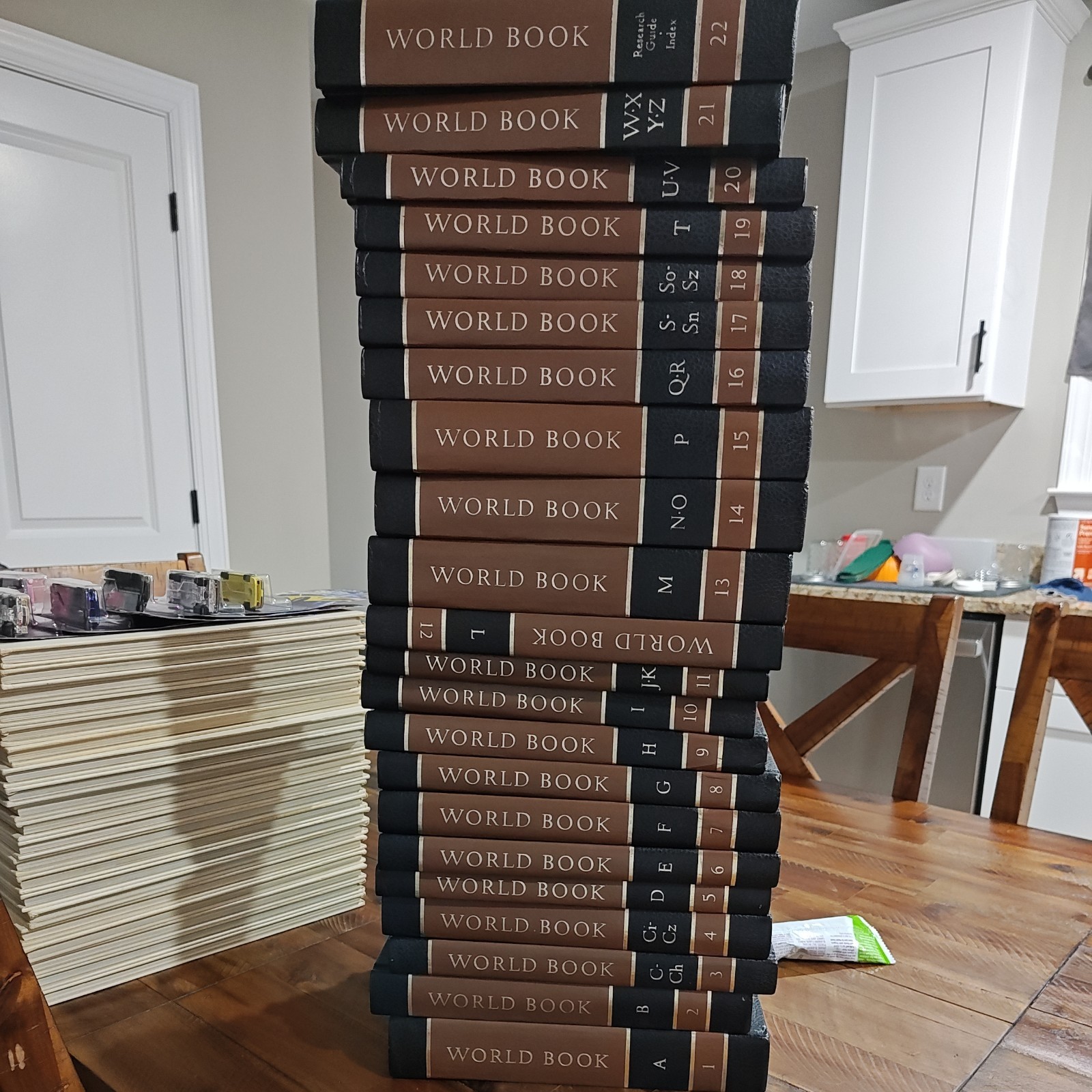 1976 World Book Encyclopedia Set With Index. 22 Volumes. Great Condition Leather