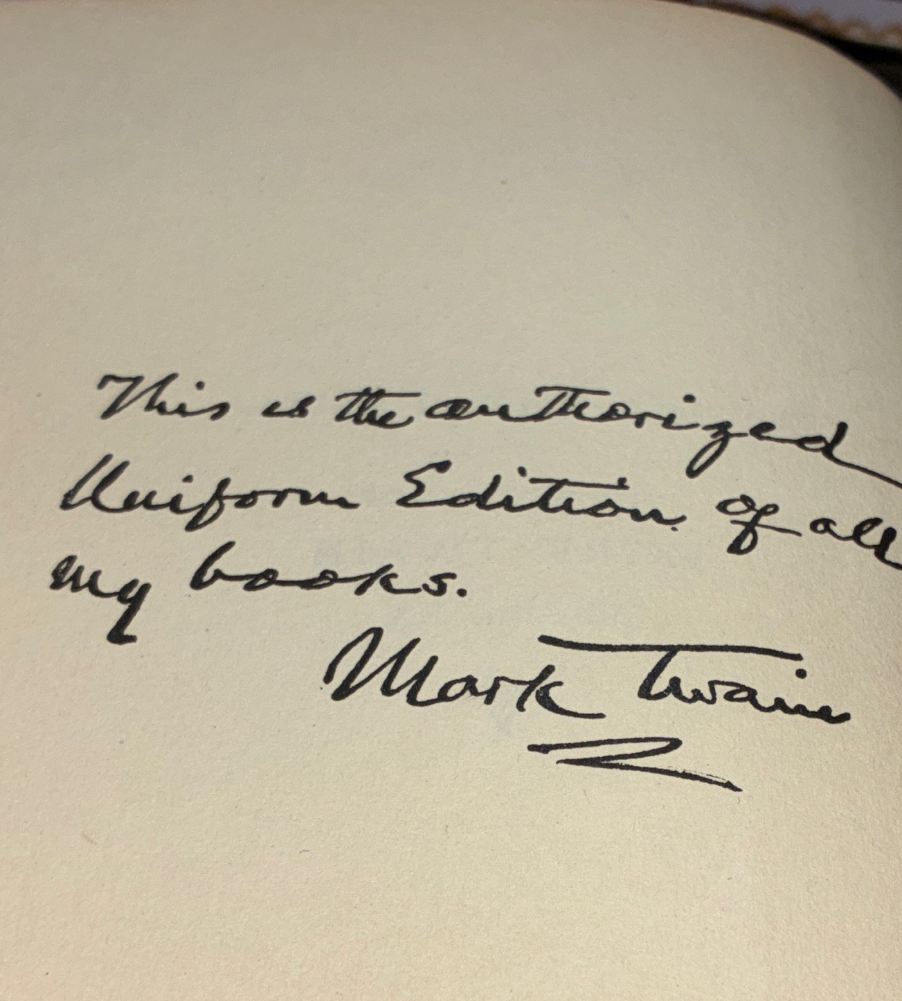 1910 Mark Twain Tom Sawyer Abroad / Tom Sawyer, Detective Hardcover Signed.