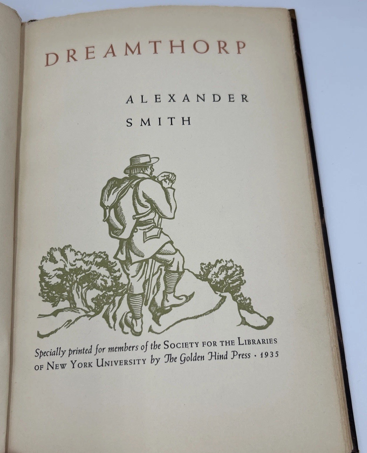 Alexander SMITH / Dreamthorp 1st Edition 1935 #129 Out Of 260