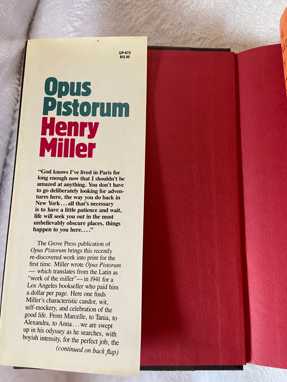 Henry Miller – Opus Pistorum – First Hardcover Edition / First Printing – Grove