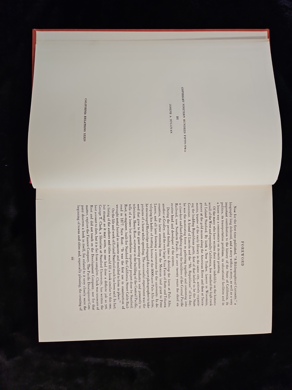 HISTORY OF THE LIFE OF LELAND STANFORD: A CHARACTER STUDY BY H H BANCROFT (1952)
