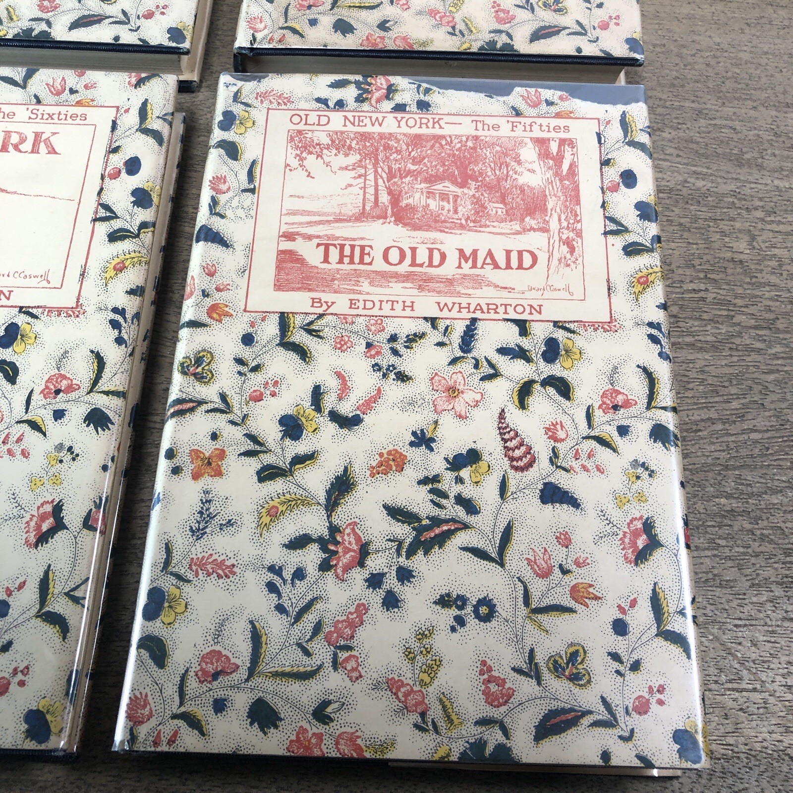 Edith Wharton Old New York Complete 4 Book Set 1924 HCDJ The Gilded Age. Antique