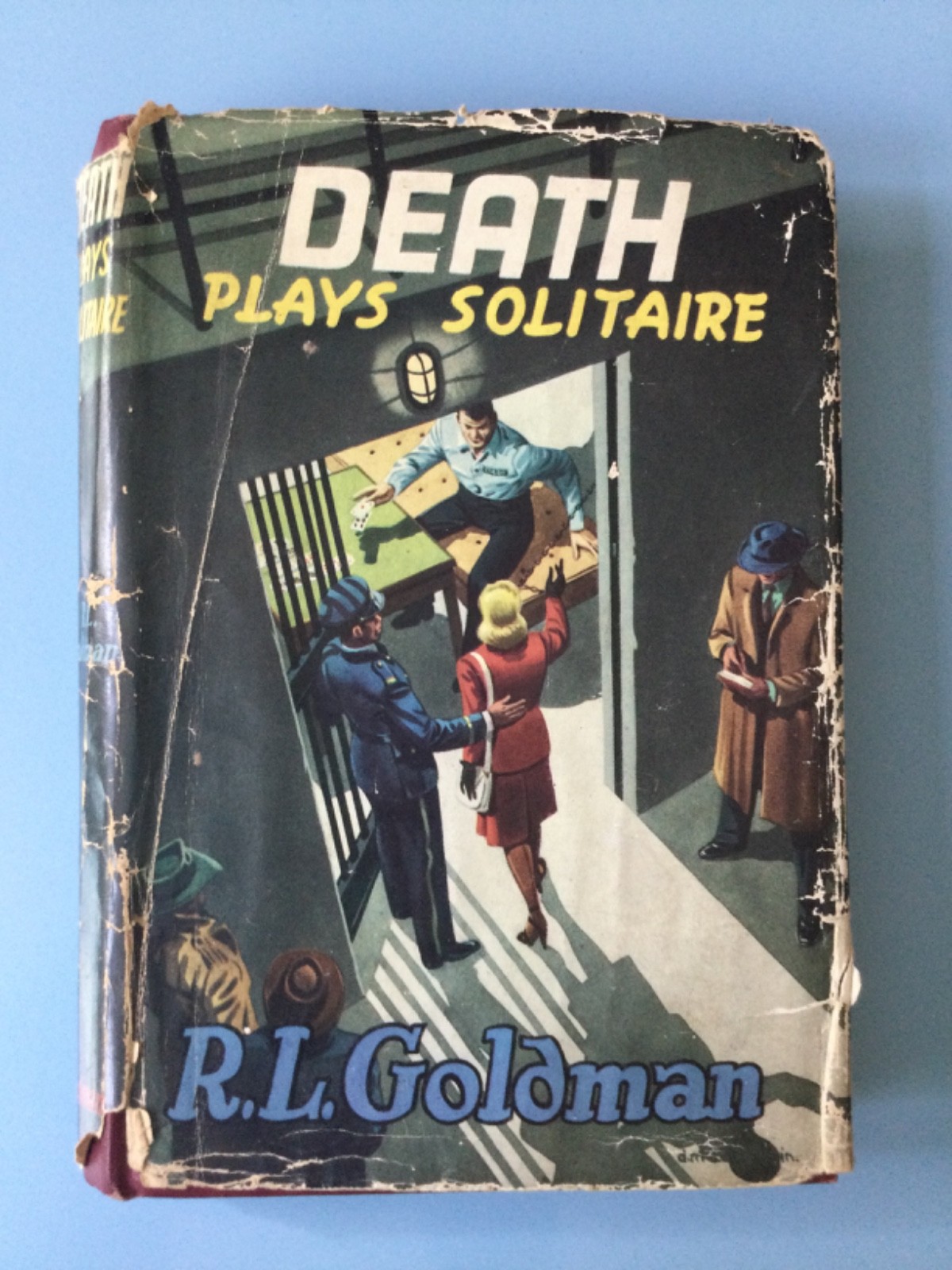 Death Plays Solitaire by R. L. Goldman HB 1940s – American Vintage Crime
