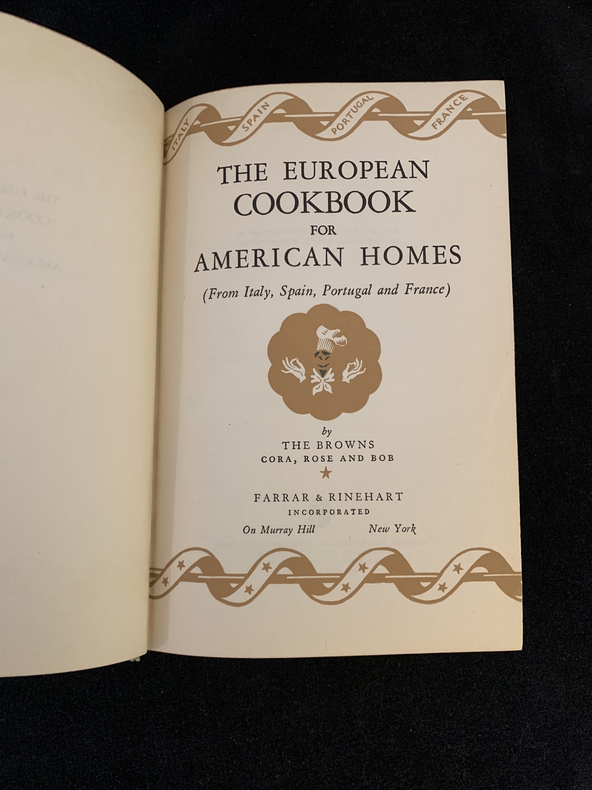 Antique! The European Cookbook For American Homes by The Browns 1936 HC VG