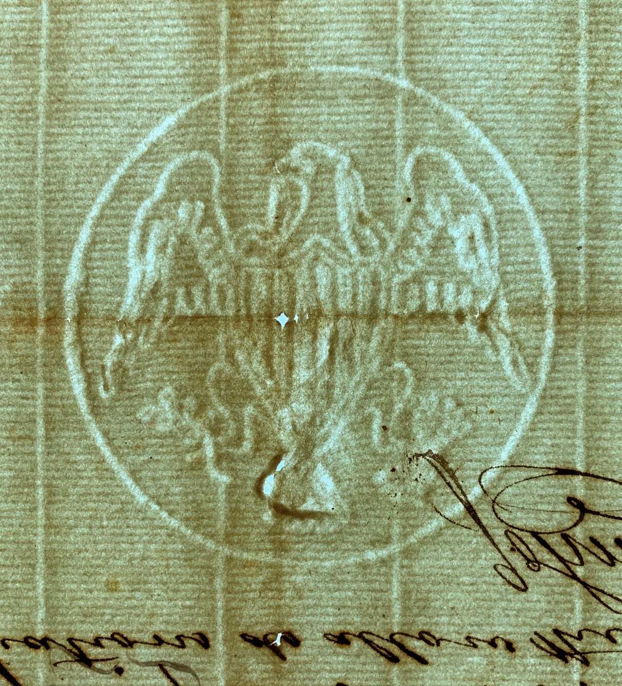 New York18th Century Hand-made Paper 1796 Indenture with Rare 1793 Watermark
