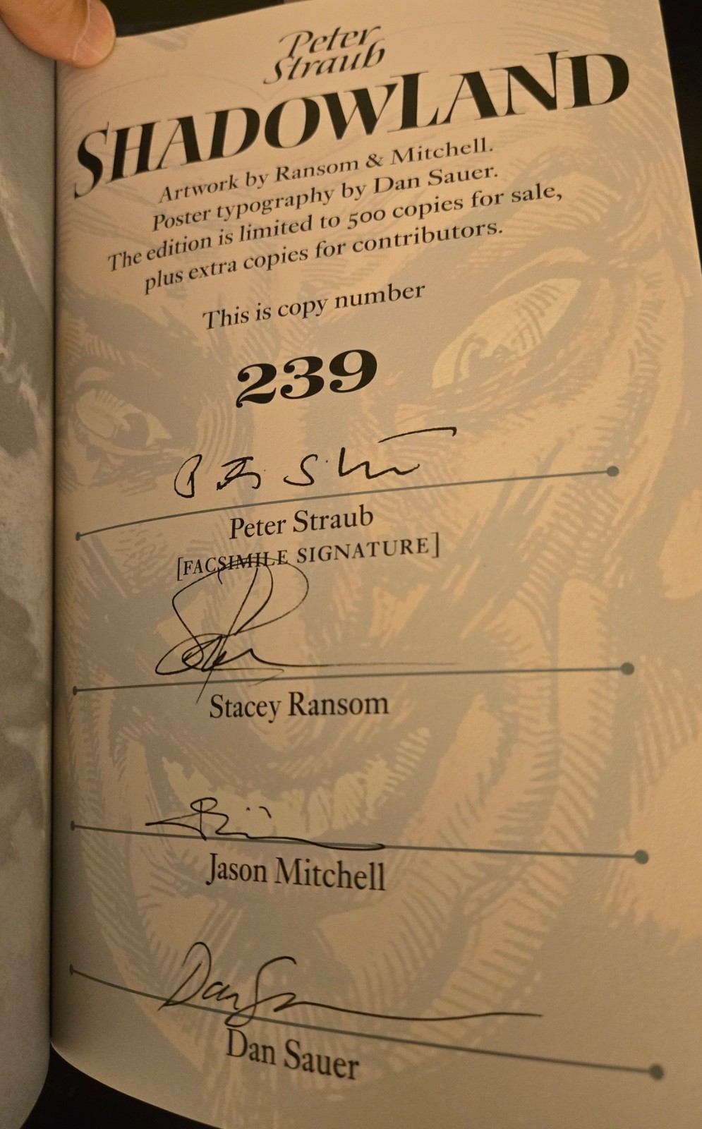 SHADOWLAND Peter Straub Signed Limited Edition Centipede Press Book w/ slipcase