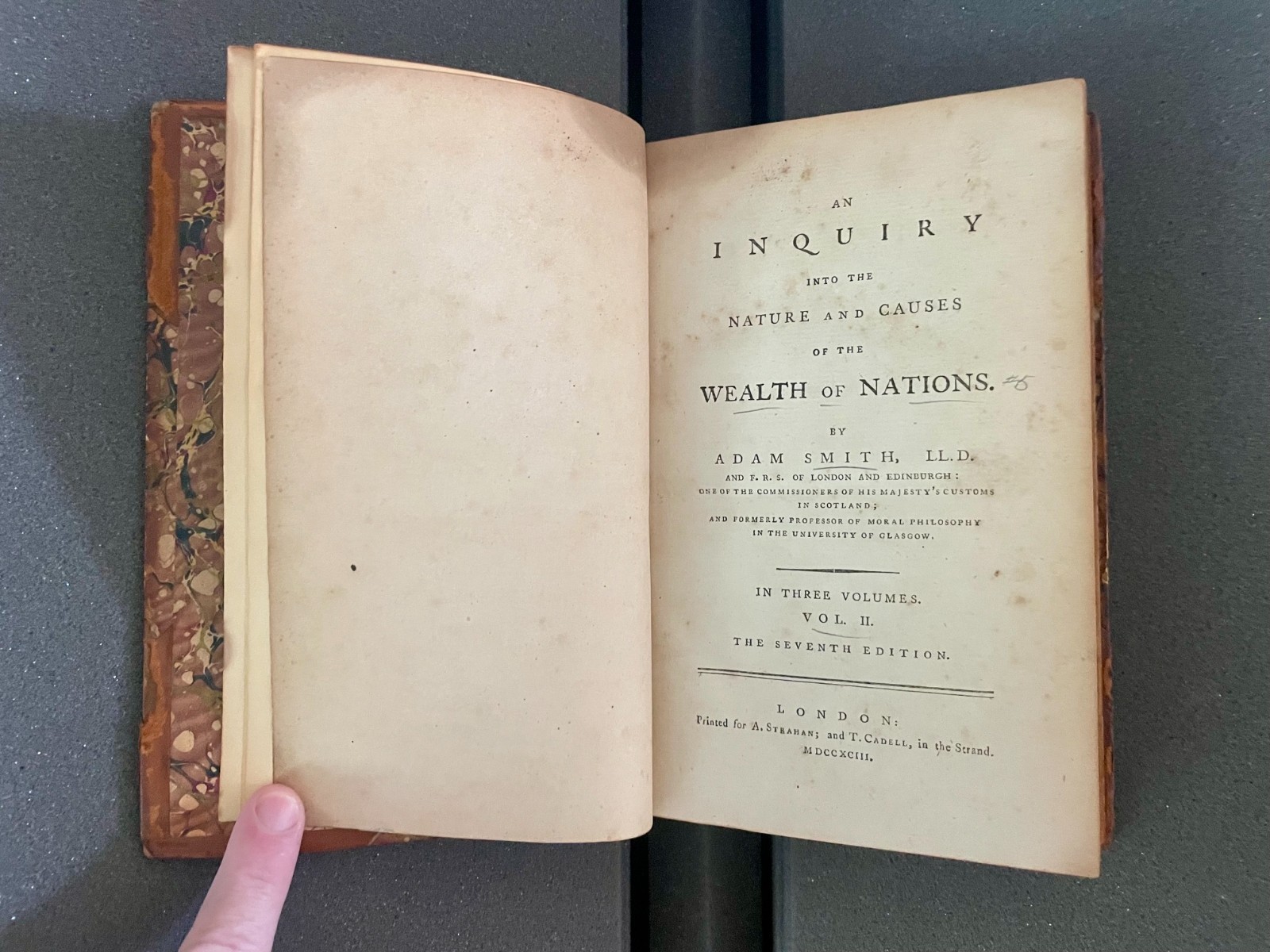 Wealth of Nations – 7th Edition – 1793 – Adam Smith / NEAR FINE Condition