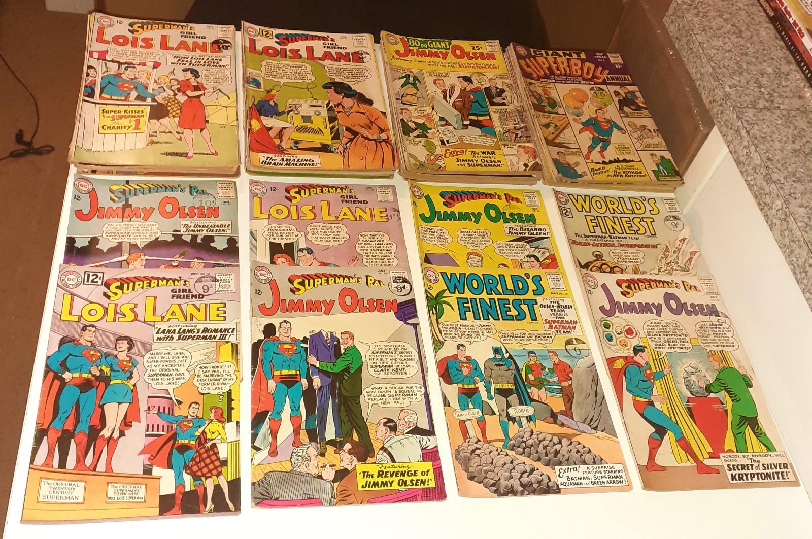 Huge DC COMICS EARLY SILVER-AGE lot USA 1961-65 Batman Superman Flash 80pg GIANT