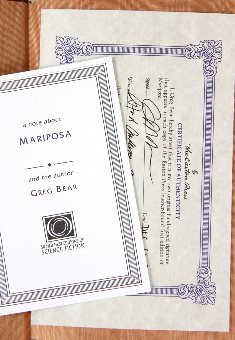 MARIPOSA Greg Bear – Easton Press 🖋SIGNED 1ST ED🖋 SCI FI