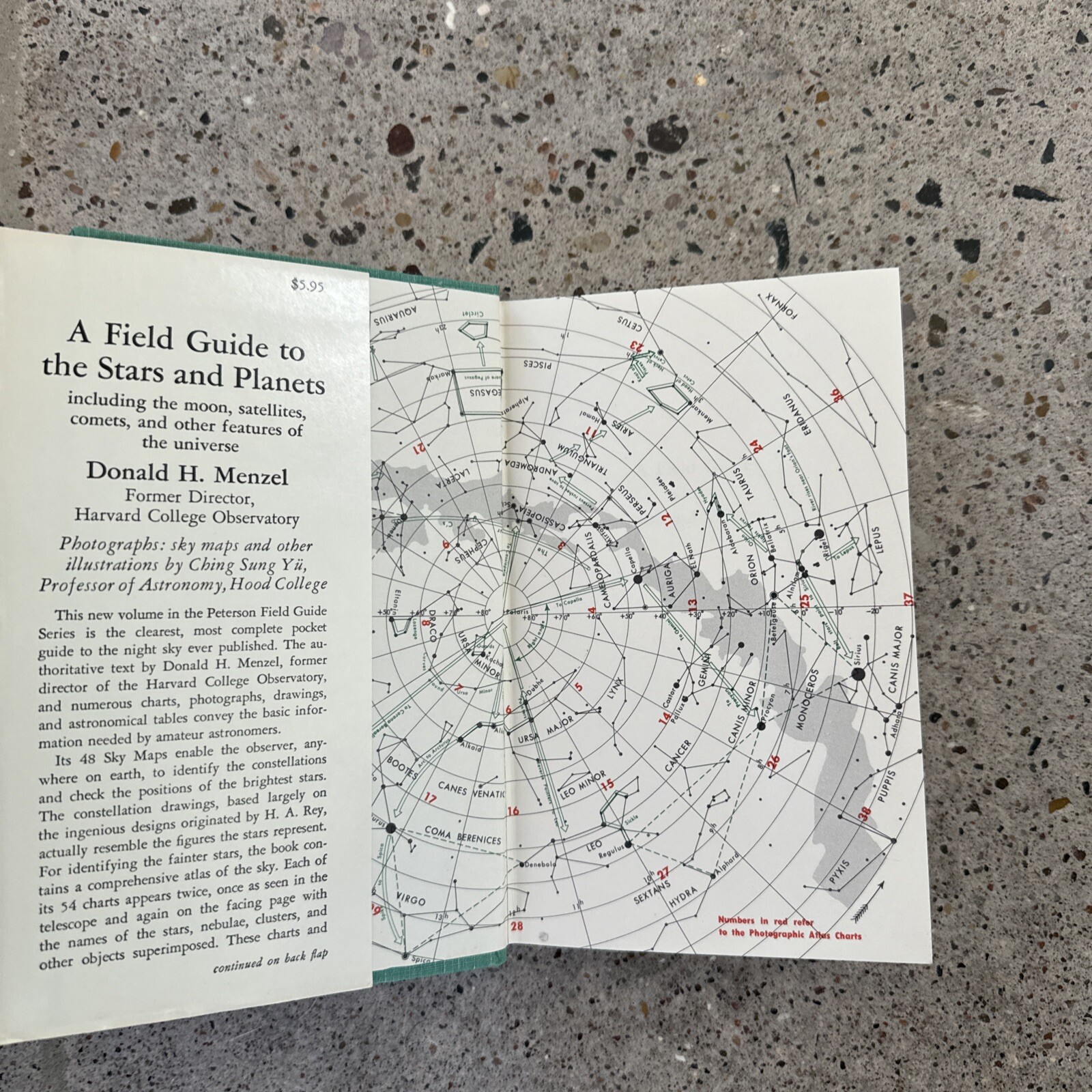 Vintage 1964 Field Guide to the Stars & Planets by Menzel HC DJ 1964 1st/5th