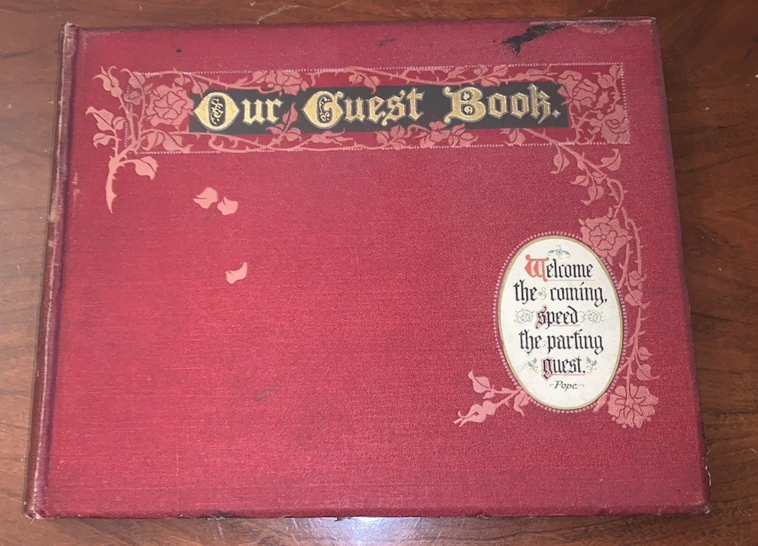 Our Guest Book Ernest Nister E.P. Dutton & Co. Chromolitho Vintage circa 1900