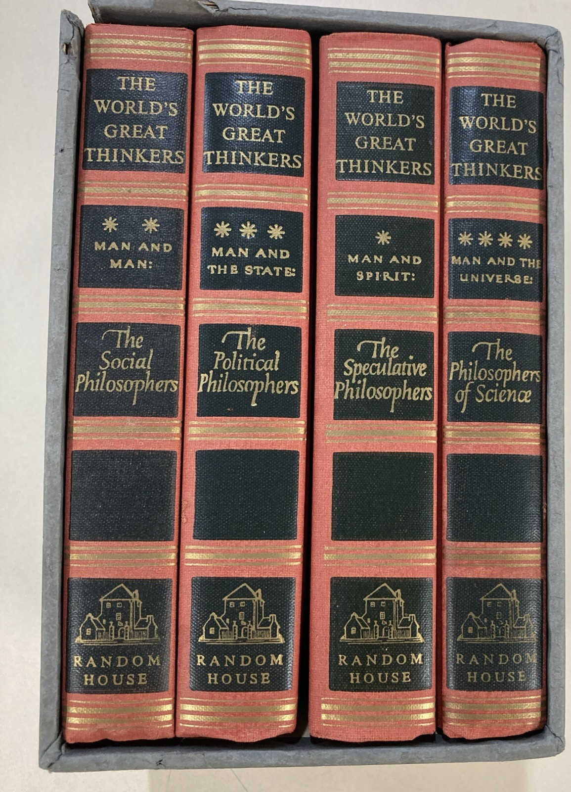 Worlds Greatest Thinkers 4 book box set 1947 Random House