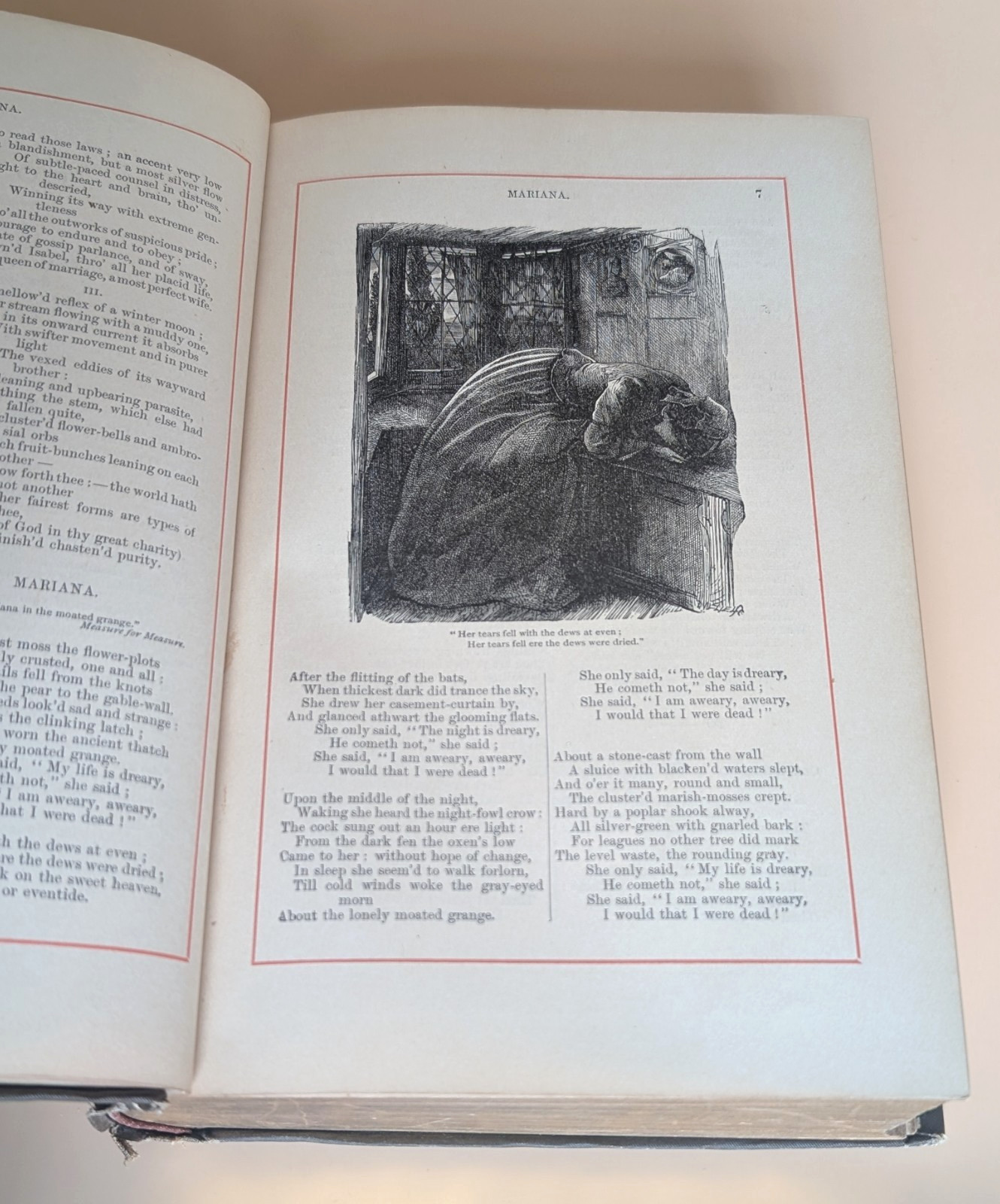 Antique Alfred Lord Tennyson Complete Poetical Works c1889 Illustrated