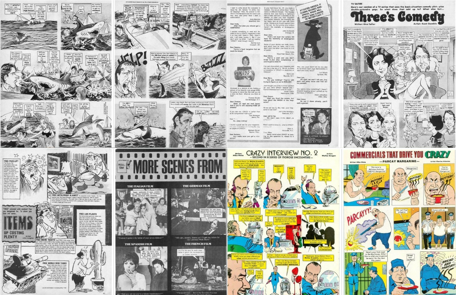 105 Old Issues of Crazy – Illustrated Satire Humor Funny Comics Magazines on DVD