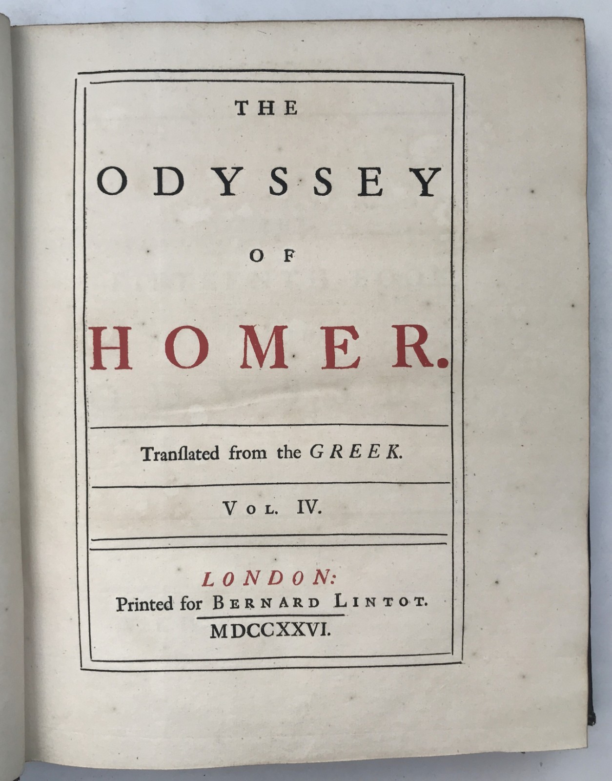 1725-26 Pope THE ODYSSEY OF HOMER 5 Vols First Edition Illustrated Poetry