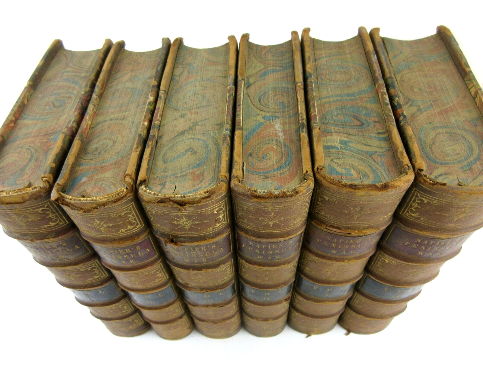 History of War Peninsula + South France WFP Napier 2nd Ed 1832 6 Leather Vols