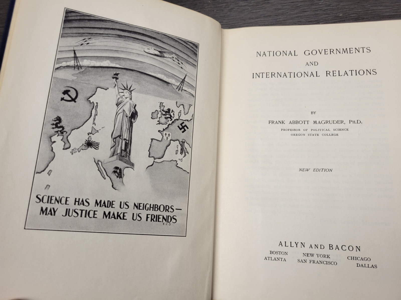 NATIONAL GOVERNMENTS AND INTERNATIONAL RELATIONS HB Frank Abbott Magruder VTG