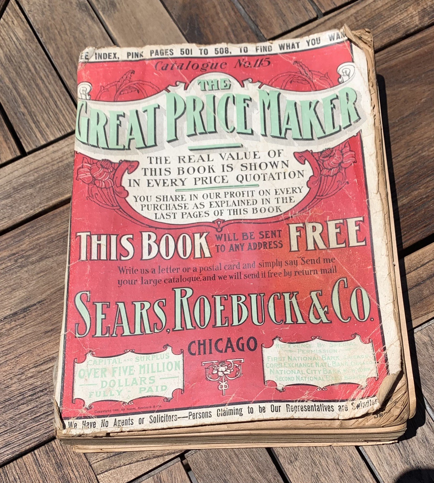 Sears Roebuck Catalog No 115 Great Price Maker 1906 ORIGINAL not reproduction