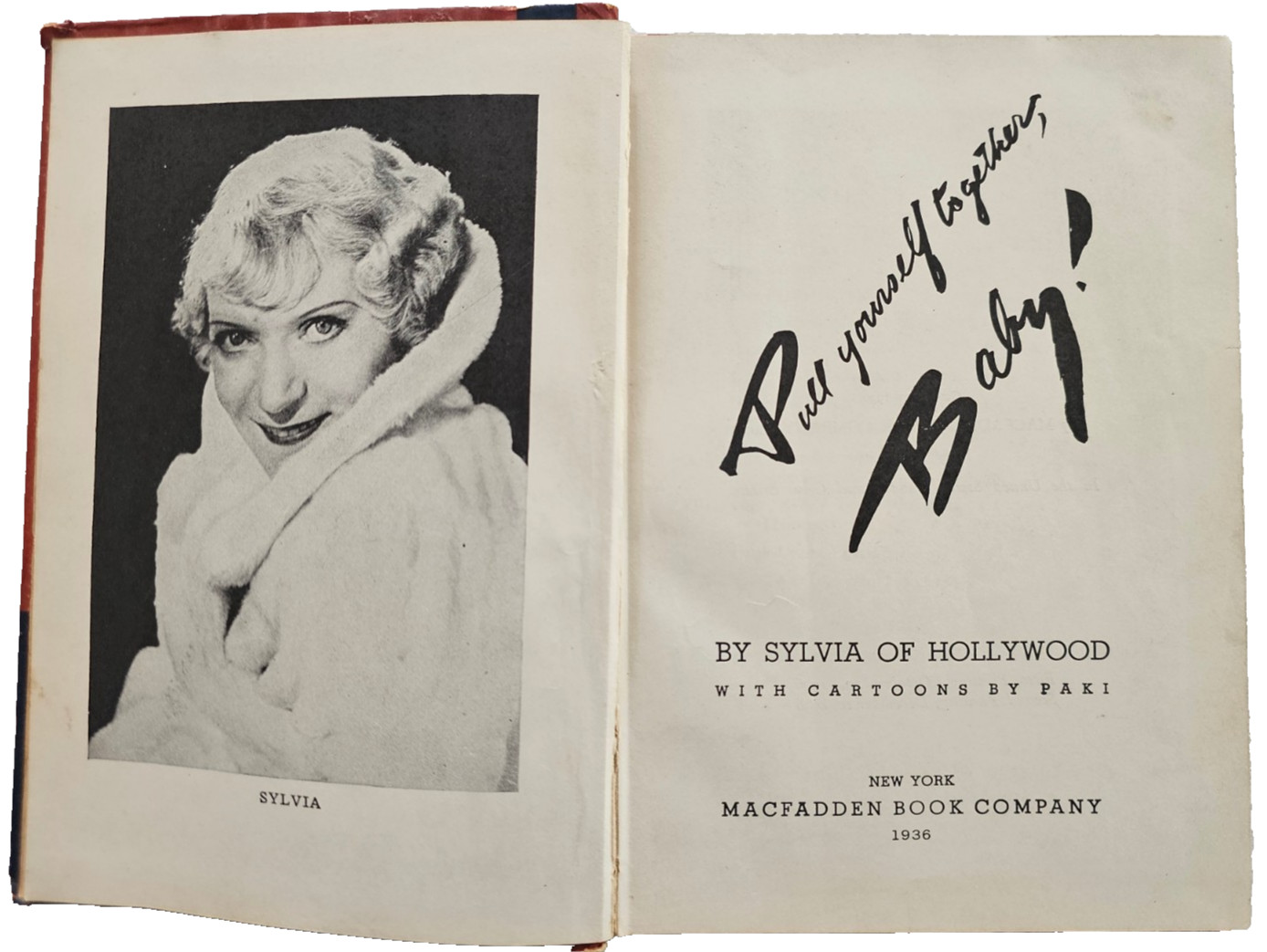 Vtg 1936 PULL YOURSELF TOGETHER BABY Sylvia of Hollywood BEAUTY CULTURE HC Illus