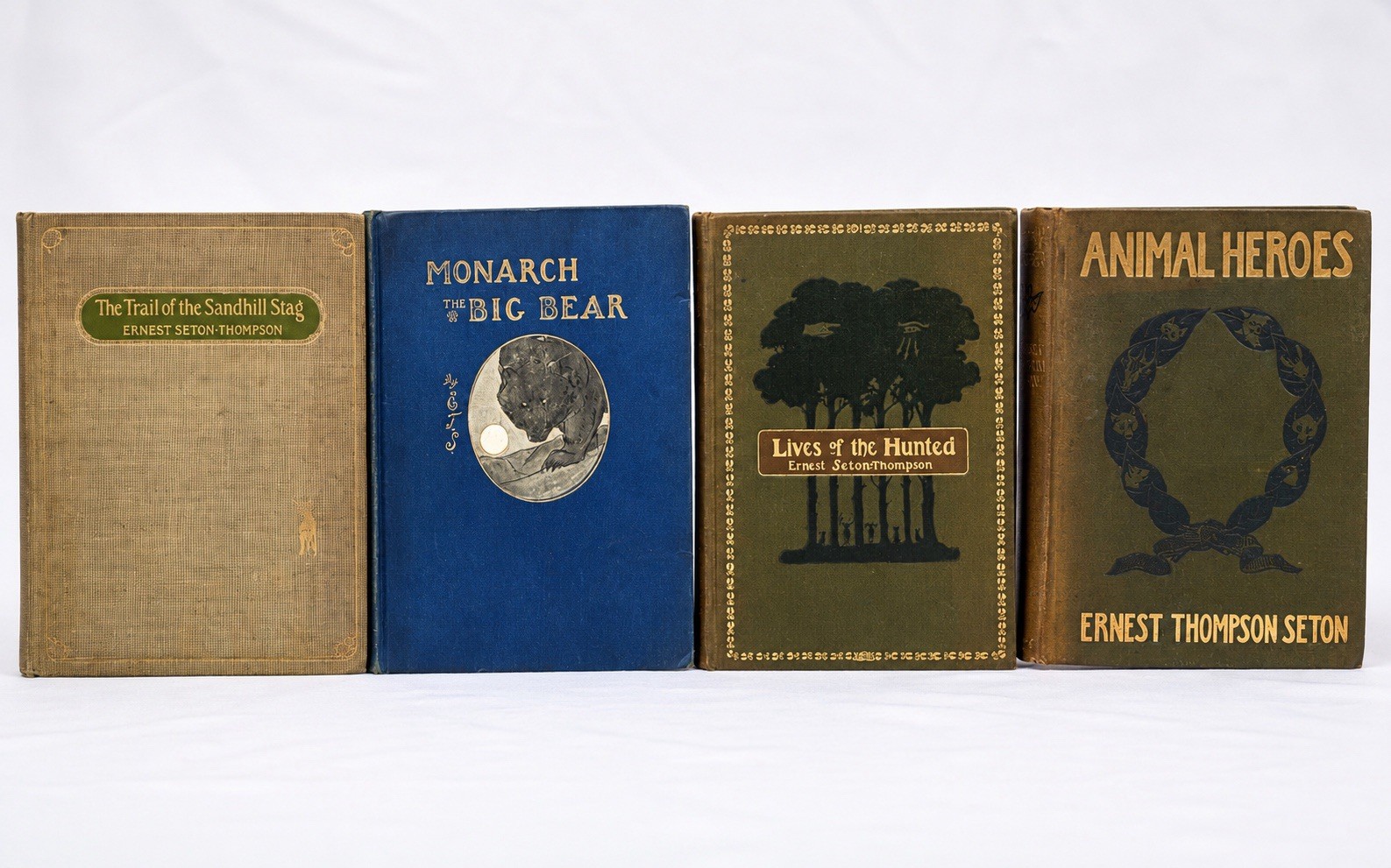 Ernest Thompson Seton Early Scribner 1st Printing 1899-1905 Lot of 4 Illustrates