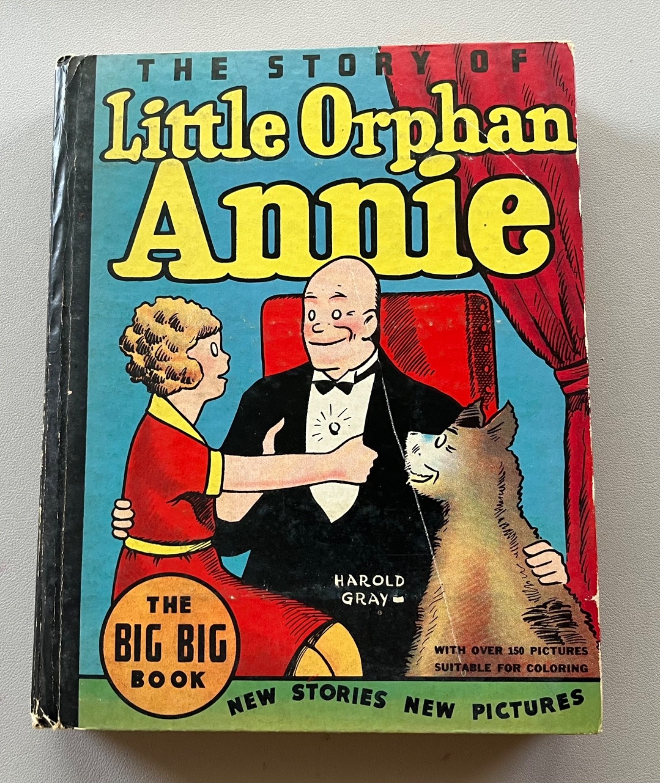 Story of Little Orphan Annie Big Big Book, 1st Ed, BLB 150 pics, 1934 Fine