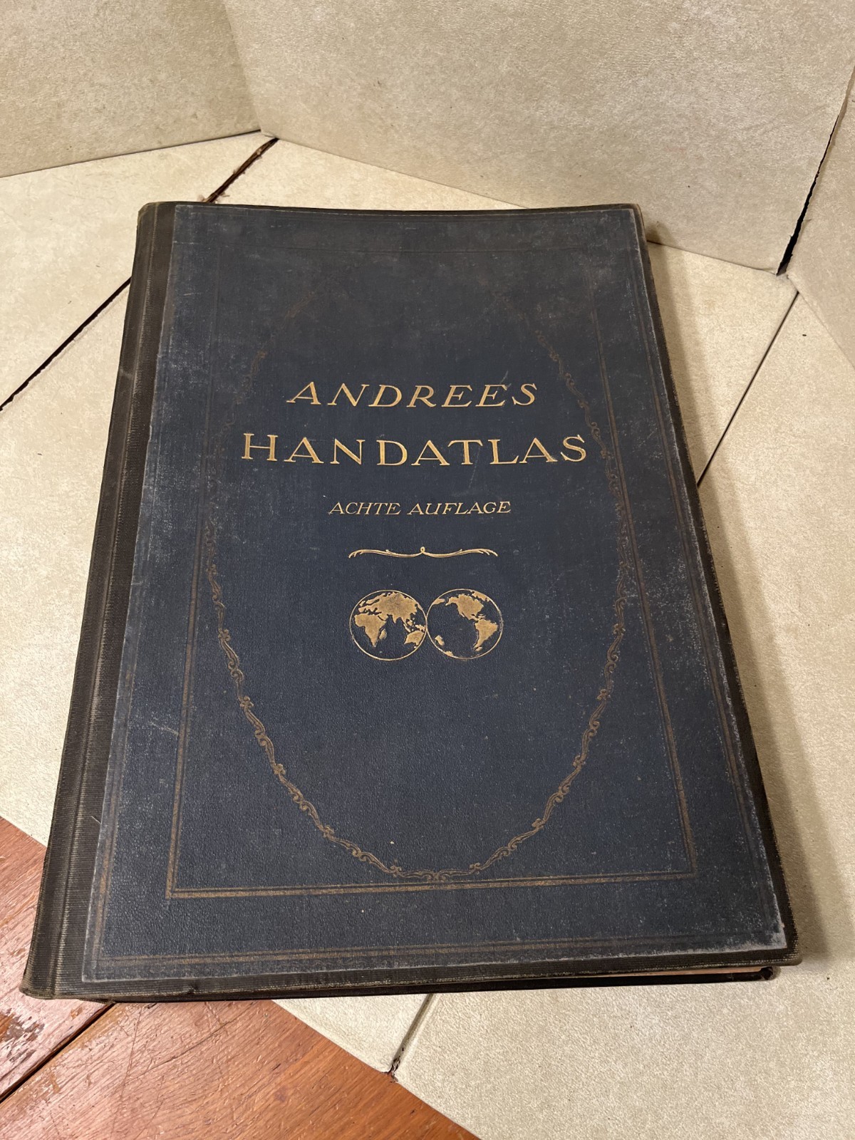 Antique 1922 Andrees Allgemeiner German Handatlas with Colored Maps