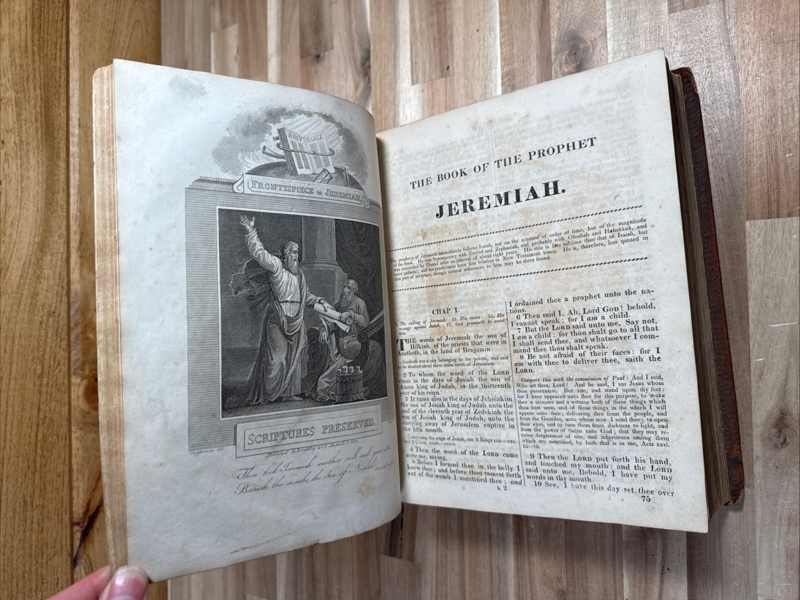 c1815 HOLY BIBLE 2 vol IMPARTIAL EXPOSITOR family BLOMFIELD leather BUNGAY rare