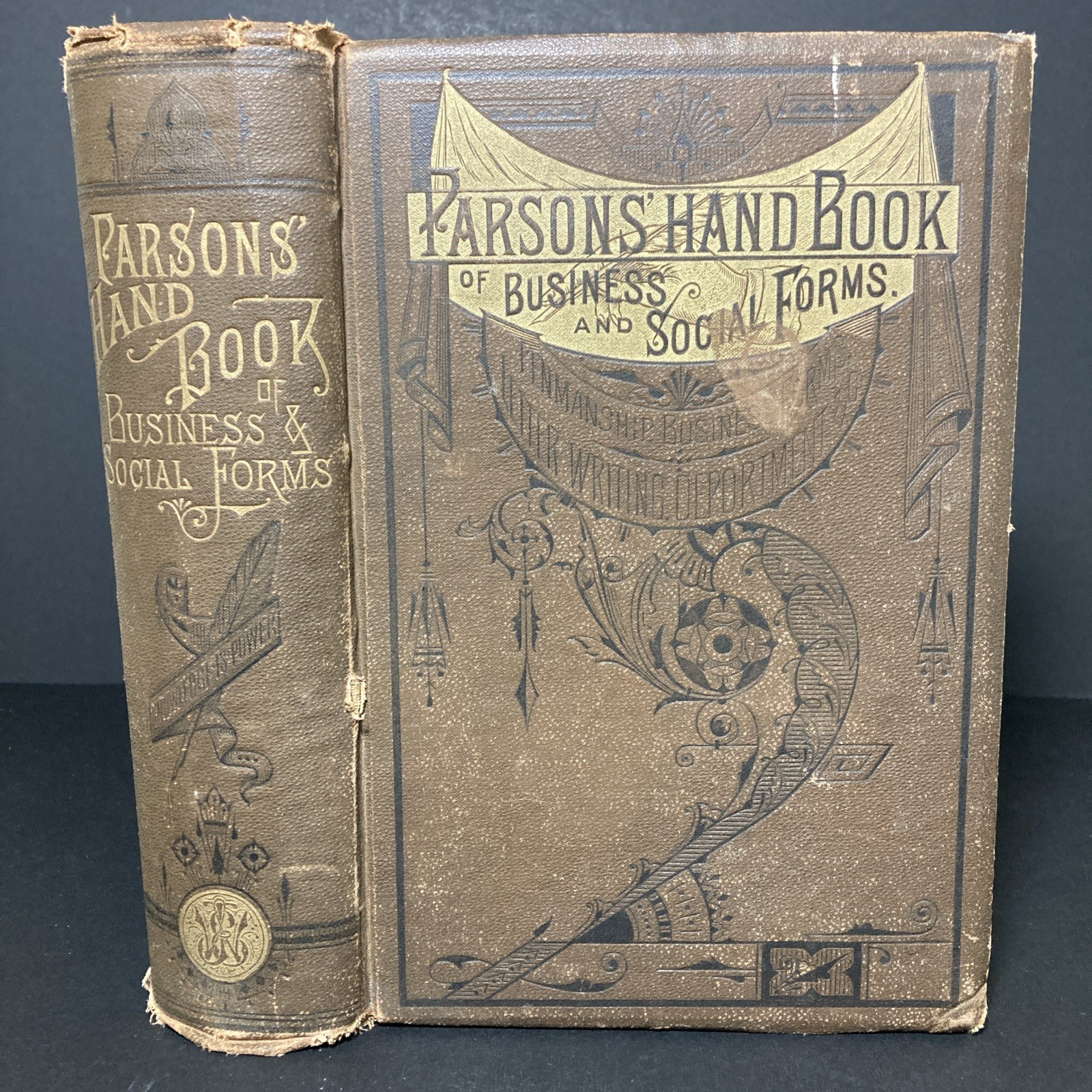 Vintage 1884 | Parsons’ Hand Book Of Business & Social Forms With Illustrations