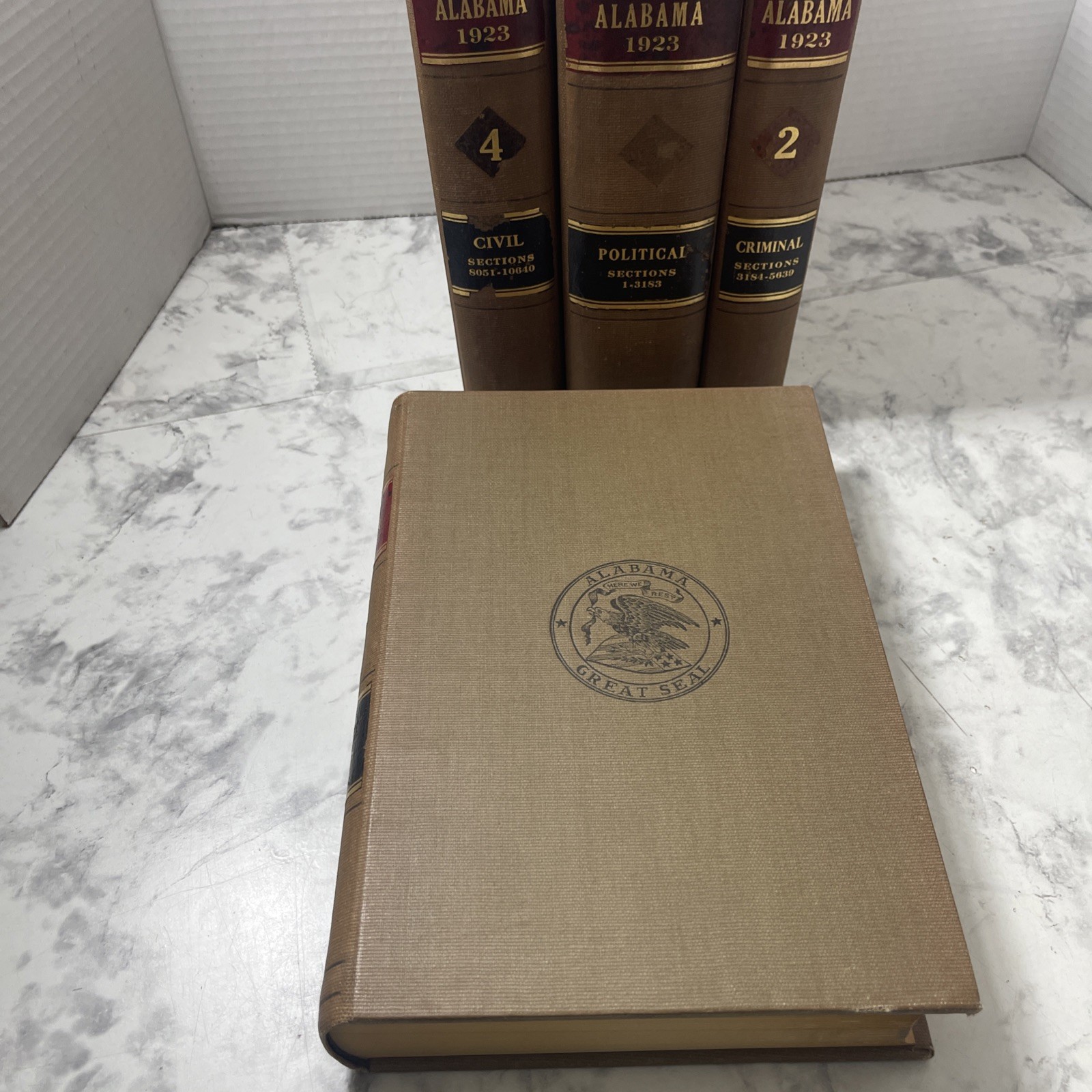 CODE OF ALABAMA 1923 CIVIL Complete 4 Vol Set Foote & Davies Rare Legal History