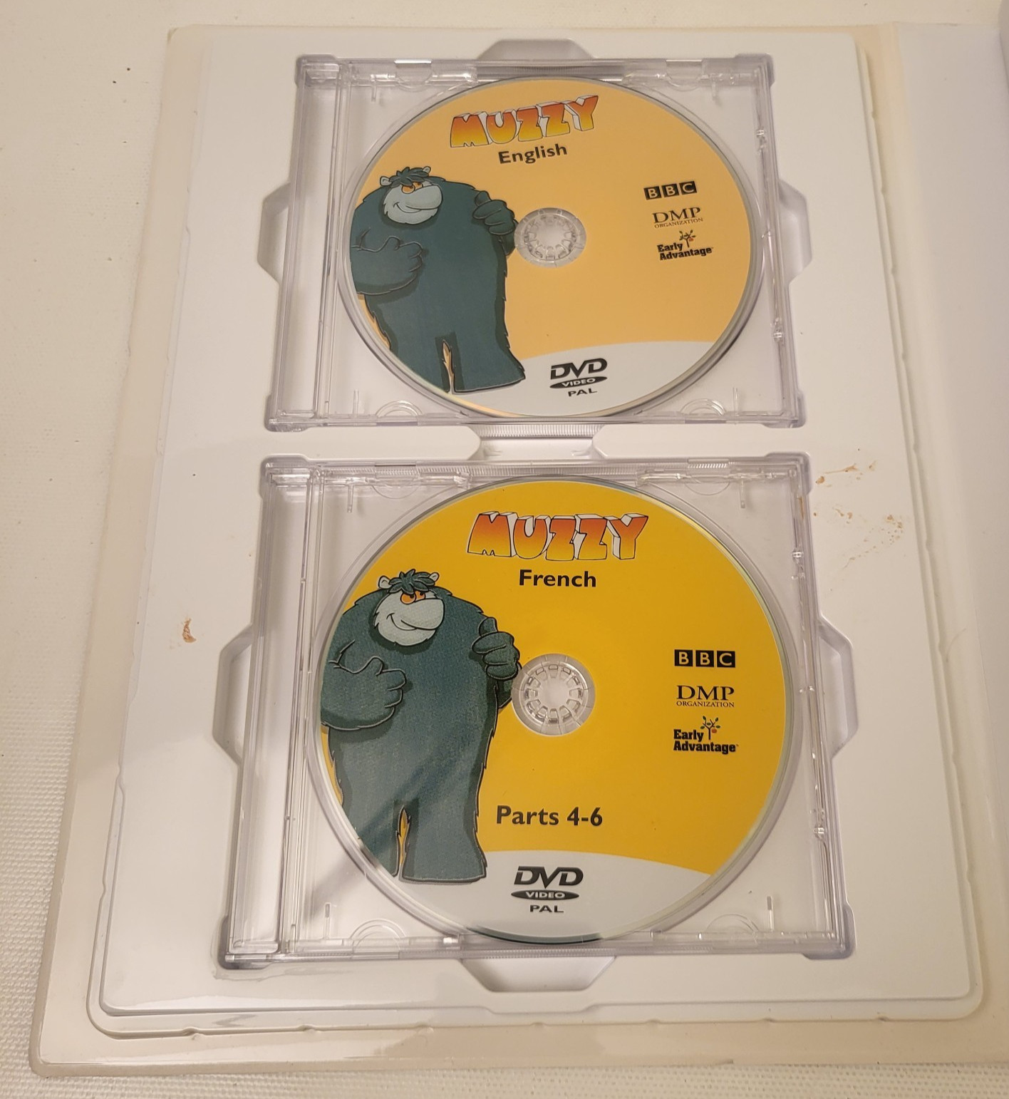 Muzzy BBC French Language Children Learning Course Set w/4 DVD’s, 2 CD’s & Book