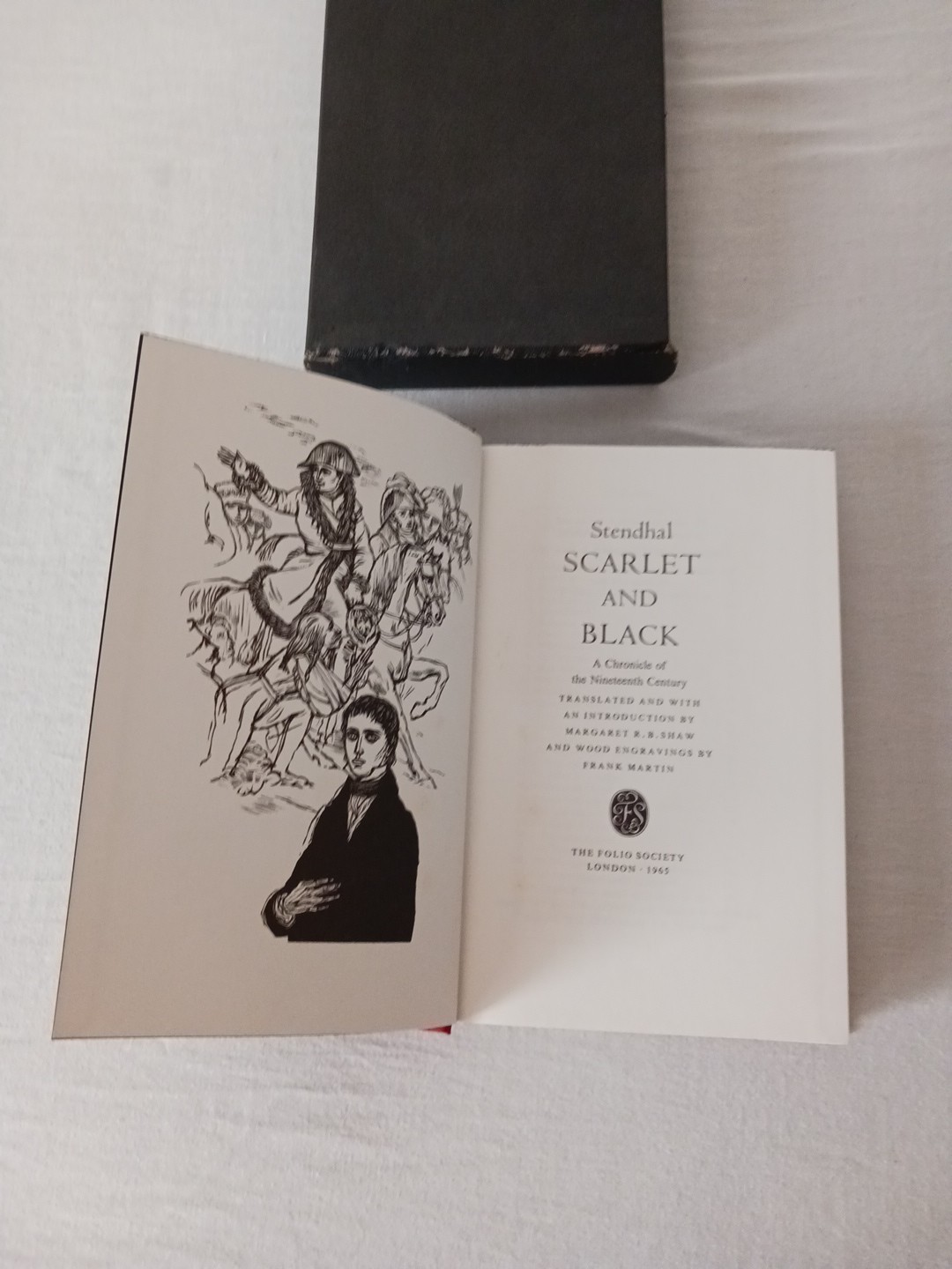 Scarlet and Black by Stendhal – Folio Society (1965) with Slipcase Book In EUC