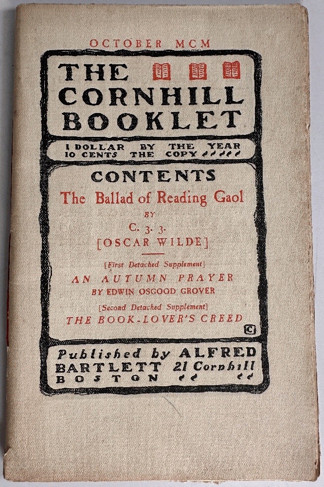 The Cornhill Booklet Oct 1900, The Ballad of Reading Gaol by Oscar Wilde
