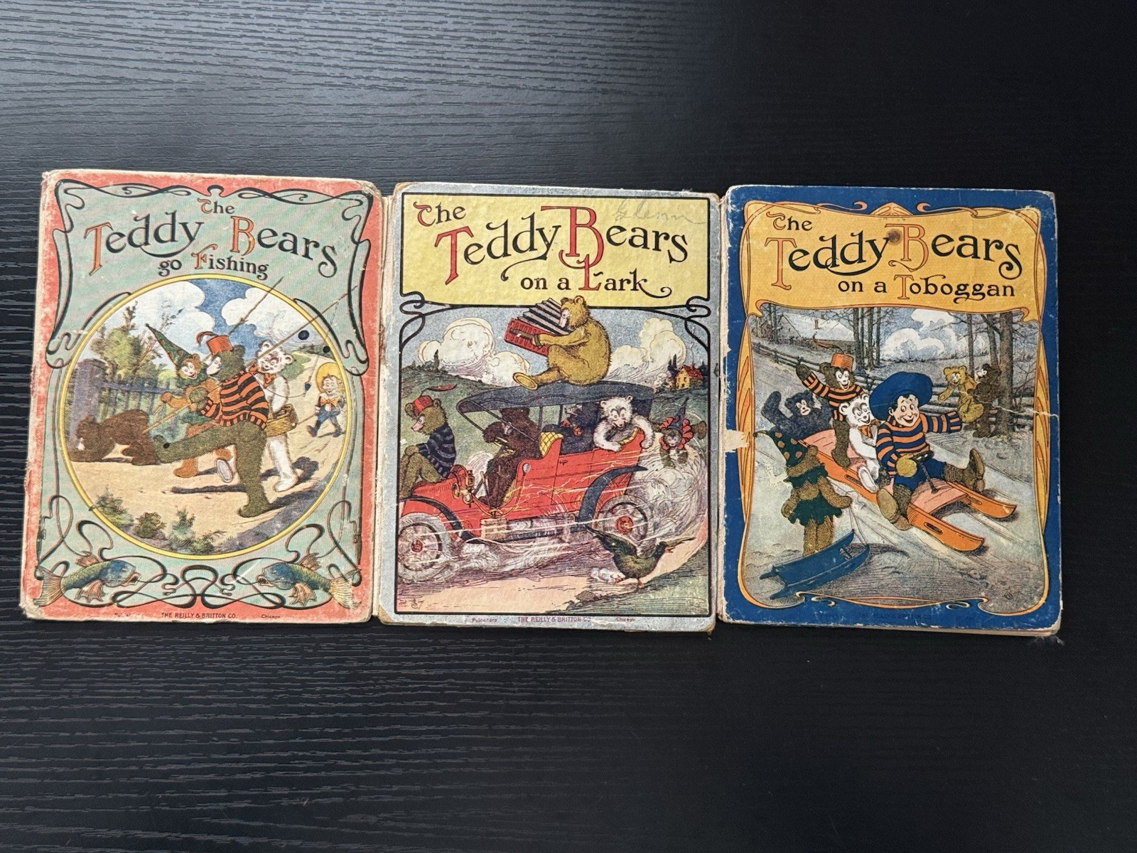 (3) 1907 “The Teddy Bears…” Hardcover Children’s Books The Reilly & Britton Co