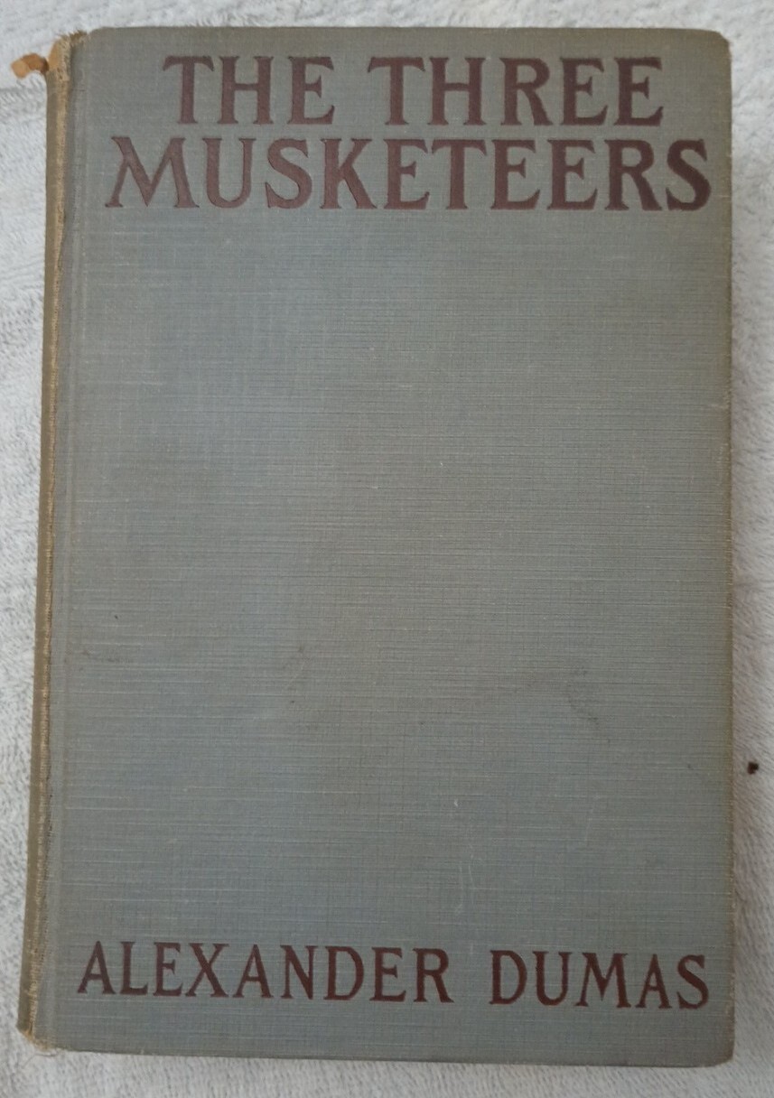The Three Musketeers Alexander Dumas Hardcover Book Antique early 1900s VG+