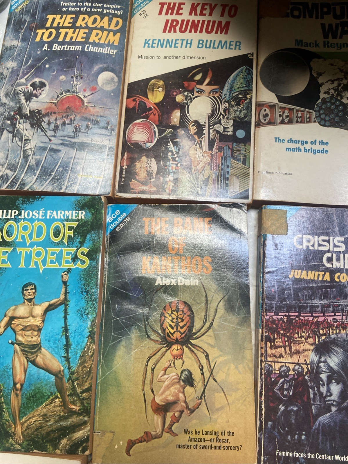 Vintage Ace Double Paperbacks SCI-FI lot of 24 science fiction novels 1960s