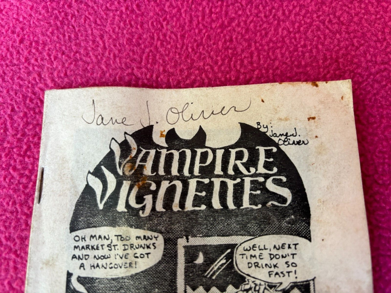 vintage TINY COMIC BOOK underground COMIX world JANE J. OLIVER vampire vignettes