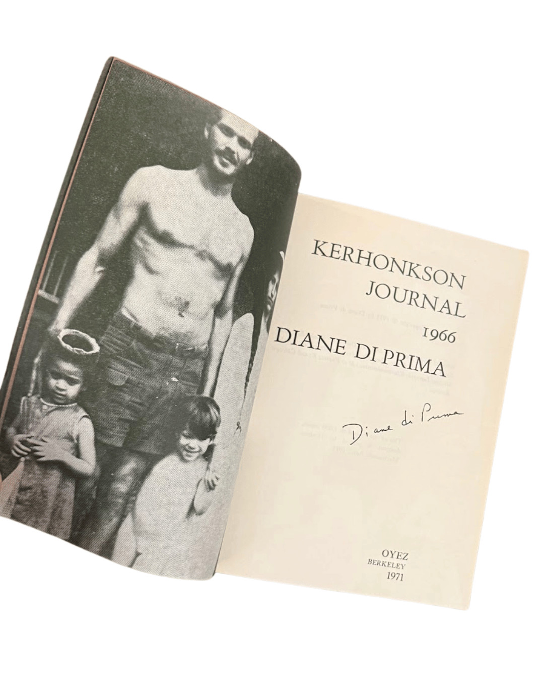 Diane di Prima / Kerhonkson Journal 1966 Signed 1st Edition 1971
