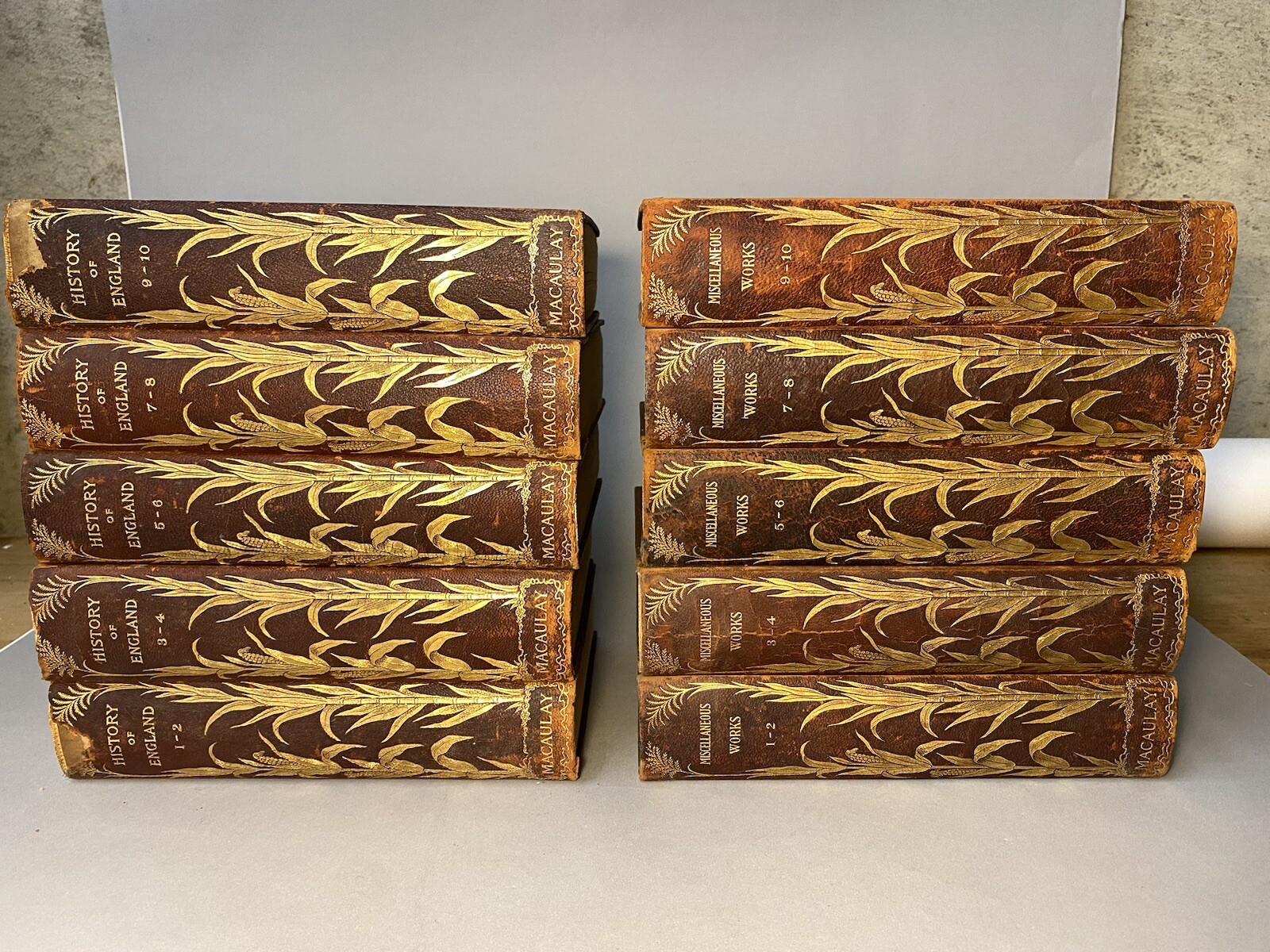 RARE 2 Sets 1898 Miscellaneous Works & The History of England Macaulay 372/1000